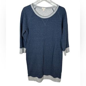 J. Crew Heathered Blue Sweatshirt Dress Size Medium